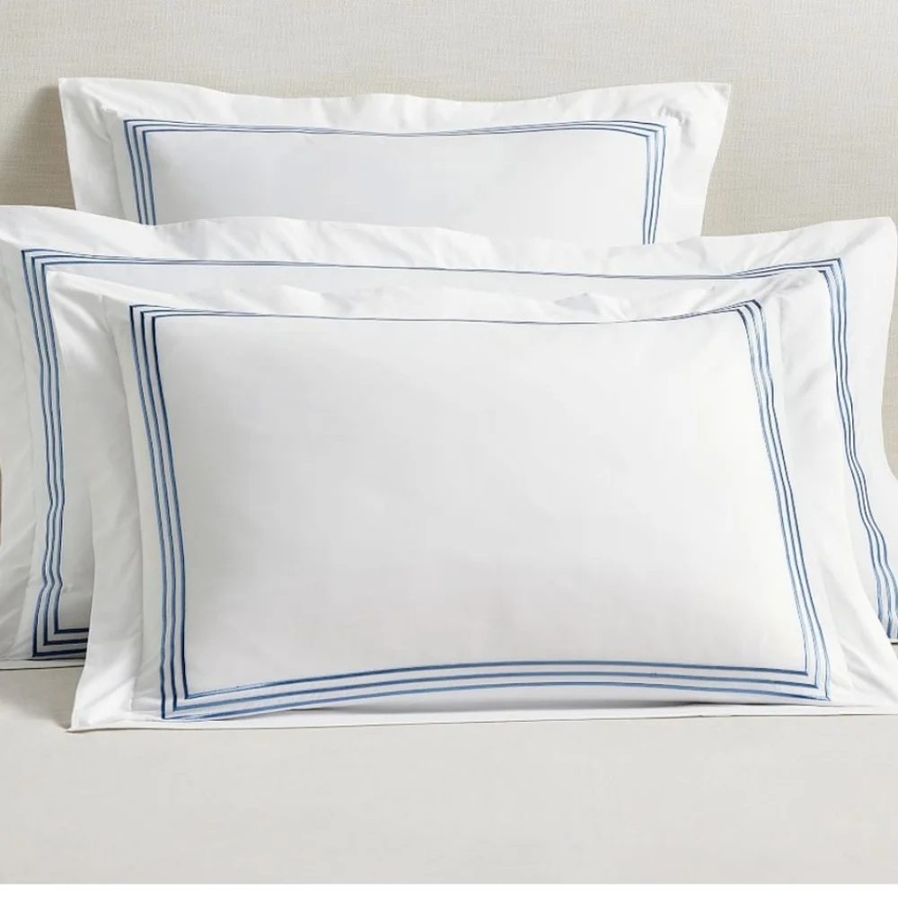Pottery Barn Set of 2 Grand Embroidered Sham Standard Size NEW IN PACKAGE
